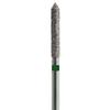 Singles Disposable Diamonds – FG, Cylinder, 25/Pkg - Coarse, Green, Bevel End, # 1812.10C, 1.200 mm Diameter, 10.000 mm Length