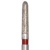 Singles Disposable Diamonds – FG, Tapered Fissure, 25/Pkg - Fine, Red, Round End, # 1118.7F, 1.800 mm Diameter, 7.000 mm Length