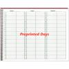 Preprinted Days Week-in-View Undated Wirebound Appointment Book, 11 x 8-1/2 15-min Intervals
