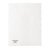 White Divider Sheet without Pocket, 8-1/2" x 11" Sheet, Fits 1-1/2" x 1-1/2" Index Tabs, 400/Box
