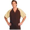 Fashion Seal Healthcare® Unisex Raglan Sleeve Scrub Shirts - Chocolate/Tan, Medium