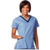 Fashion Seal Healthcare® Ladies’ Double V-Neck Tunics - Ciel Blue/Navy, Medium