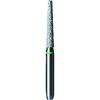 Pro-Cut Diamond Burs – FG, Coarse, Green, Flat End Taper, 5/Pkg - # D077C, 1.8 mm Diameter, 10.3 mm Length