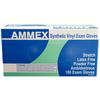 +AMMEX Powder Free Stretch Vinyl Gloves, 100/Pkg - Medium