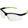 V 30 Nemesis S Safety Eyewear - Indoor/Outdoor Hard Coat Lens, Black Frame with Green Tips
