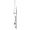 Two Striper® Diamond Burs – FG, Coarse, Green, Taper Flat End, 5/Pkg - # 727, 2.3 mm Major/1.4 mm Minor Diameter, 10.0 mm Length