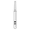 Two Striper® Diamond Burs – FG, Coarse, Green, Taper Flat End, 5/Pkg - # 721, 1.1 mm Major/0.8 mm Minor Diameter, 6.0 mm Length