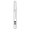 Two Striper® Diamond Burs – FG, Coarse, Green, Taper Round End, 5/Pkg - # 783, 1.6 mm Major/1.3 mm Minor Diameter, 6.0 mm Length