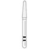 Two Striper® Diamond Burs – FG Long, 5/Pkg - Coarse, Green, Taper Round End, # L767, 1.8 mm Major/1.1 mm Minor Diameter, 7.0 mm Length
