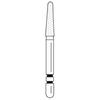 Two Striper® Diamond Burs – FG Long, 5/Pkg - Fine, Red, Taper Round End, # L767, 1.8 mm Major/1.1 mm Minor Diameter, 7.0 mm Length