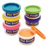 Fun Dough Tubs, Assorted Colors, 2", 36/Pkg