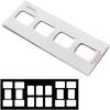 Patterson® Film Mount Charts – 10 Series Gray Cardboard, Open Window, 100/Pkg - 10-240