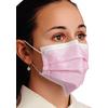 Breathe E-Z Pleated Ear Loop Masks – 50/Box - Pink