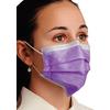 Breathe E-Z Pleated Ear Loop Masks – 50/Box - Lavender