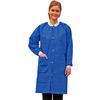 Extra-Safe™ Jackets and Lab Coats – Knee Length Coats, 10/Pkg - Royal Blue, Large