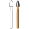 Midwest® Trimming and Finishing Carbide Burs, FG - Egg 12 Blade, # 7408, 2.3 mm Diameter, 3.6 mm Length, 2/Pkg