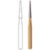 Midwest® Trimming and Finishing Carbide Burs, FG - Taper T-Series 18 Blade, # 9714 T-3, 1.4 mm Diameter, 7.6 mm Length, 2/Pkg