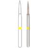 Midwest® Diamonds – FG - Extra Fine, Yellow, Flame, # 888, 1.2 mm Diameter, 8.0 mm Length, 5/Pkg