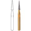 Midwest® Esthetic Finishing Burs, FG - Taper 12 Blade, # 7612, 1.4 mm Diameter, 5.9 mm Length, 2/Pkg