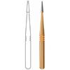 Midwest® Esthetic Finishing Burs, FG - Safe End Taper 12 Blade, # 7714S, 1.4 mm Diameter, 7.6 mm Length, 2/Pkg