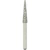 Robot® Point Diamond Burs – FG - Medium, White, Needle Point End, # 166, 2.2 mm Diameter, 10.0 mm Length