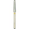 Robot® Point Diamond Burs – FG - Super Fine, Yellow, Tapered Cylinder Round End, # 198, 2.1 mm Diameter, 9.0 mm Length