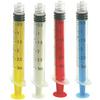 3 cc Color-Coded Syringes, 80/Pkg - Assorted Colors