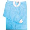 Defend+Plus Full Length Lab Coats, 10/Pkg - Sky Blue, Medium