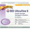 Seringue à insuline BD Ultrafine II – 3/10 cm³, 8 mm, calibre 31, 100/emballage