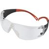 ProVision® Flexiwrap Safety Eyewear, Black Frame - Orange Tip, Clear Lens