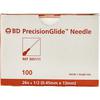BD PrecisionGlide™ BD™ Regular Bevel Needles – 100/Pkg - 26 Gauge, 1/2