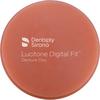 Lucitone Digital Fit™ Denture Disk – 98.5 mm Diameter, 25 mm Thickness, Full Denture Arch Upper/Lower - Light Reddish Pink, Veined