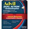 Advil® Dual-Action – 250 mg Acetaminophen and 125 mg Ibuprofen Tablets, 2 Tablets/Packet, 50 Packets/Dispenser Box