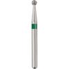 Patterson® Sterile Single-Use Diamond Burs – FG, Coarse, Green, Round, # 801, 25/Pkg - 1.6 mm Head Diameter
