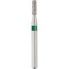 Patterson® Sterile Single-Use Diamond Burs – FG, Coarse, Green, Flat End Cylinder, # 835, 25/Pkg - 1.2 mm Head Diameter