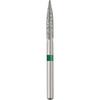 Patterson® Sterile Single-Use Diamond Burs – FG, Coarse, Green, Flame, 25/Pkg - # 862L, 1.8 mm Head Diameter