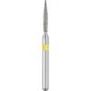 Patterson® Sterile Single-Use Diamond Burs – FG, Extra Fine, Yellow, Flame, 25/Pkg - # 862, 1.2 mm Head Diameter