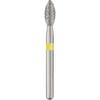 Patterson® Sterile Single-Use Diamond Burs – FG, Extra Fine, Yellow, Pointed Football, # 368, 25/Pkg - 2.3 mm Head Diameter
