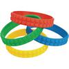 Color Bricks Rubber Bracelets 2-1/2", 12/Pkg