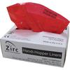 Handi-Hopper Waste Receptacle Liners, 100/Pkg - Red Biohazard