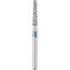 Piranha® 2X Single Patient Use Turbo Double Action Diamond Burs – FG, Medium, Blue, 5/Pkg - Tapered Fissure Round End # 856-024, 2.4 mm Head Diameter, 8.0 mm Head Length