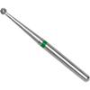 Spring Disposable Surgical Length Diamond Burs – FG Long, Super Coarse, Green, Round, # 801L, 10/Pkg - 1.4 mm Head Diameter