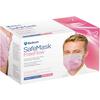 Medicom® SafeMask® FreeFlow™ Procedure Earloop Face Masks – ASTM F2100 Level 2, 50/Pkg - Pink