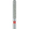 Diamond Burs for Zirconium Oxide – FG, Round End Cylinder, # 881, 1.7 mm Head Diameter, 9.5 mm Head Length, 5/Pkg - Fine Grit, Red