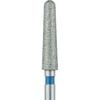Diamond Burs for Zirconium Oxide – FG, Round End Taper, 5/Pkg - Medium Grit, Blue, # 852, 2.4 mm Head Diameter, 10 mm Head Length