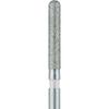 Diamond Burs for Zirconium Oxide – FG, Round End Cylinder, # 881, 1.7 mm Head Diameter, 9.5 mm Head Length, 5/Pkg - Ultra Fine Grit, White