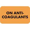 Anticoagulant Label, 250/Pkg 