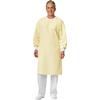 Unisex F-Shield D-Stat Precaution Gown – Yellow, PFAS-Free - One Size Fits Most, 6/Pkg